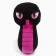 Soft toy "Snake", black-violet, for the New Year