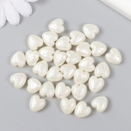 Beads for creativity plastic "Pearls with patterns" set of 30 pcs 0.5x1.1x1.2 cm-2
