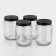 A set of glass cans with a black polymer lid, TO-82 mm, 720 ml, 4 pcs.