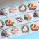 Stickers for flowers and gifts "Watercolors", 4.4 x 4.4 cm, 252 pcs.