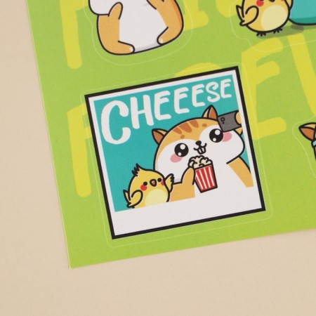 Paper stickers "Fluff", 14 × 21 cm-2