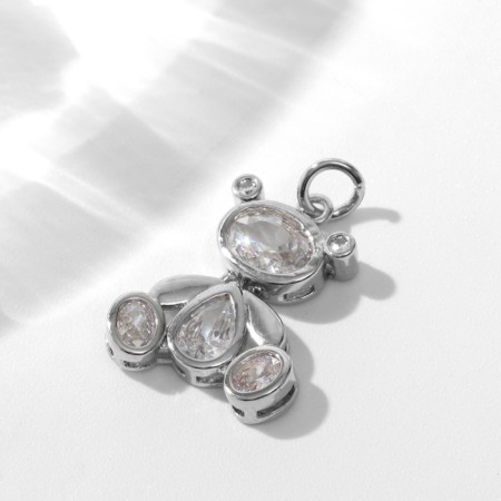 Reddor's pendant "Bear", white color in silver