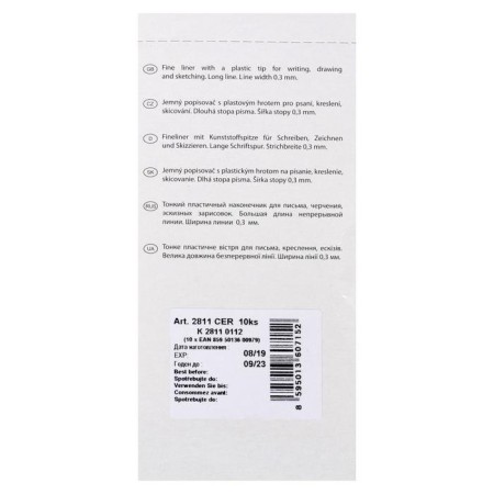 Capillary pen Centropen 2811 0.8 mm, black color, letter length 1500 m, cardboard packaging-5