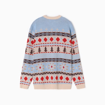 New Year. Knitted children's katan scandinavia size 32 (110-116 cm), blue-3