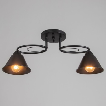 Chandelier "Edmas" 2he27 40w Black 58x15x22 cm Bayerlux-1