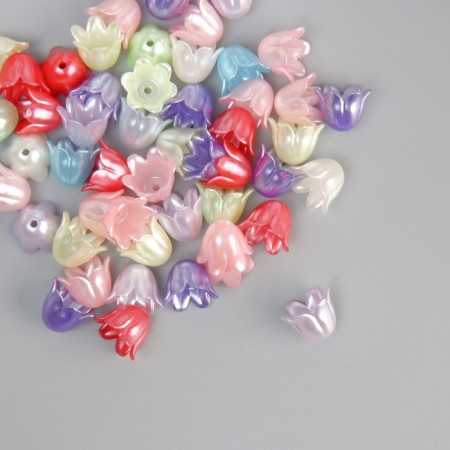 Beads for creativity plastic "Tulip" color mother -in -law set 50 pcs 1.1x1.1x0.9 cm-2