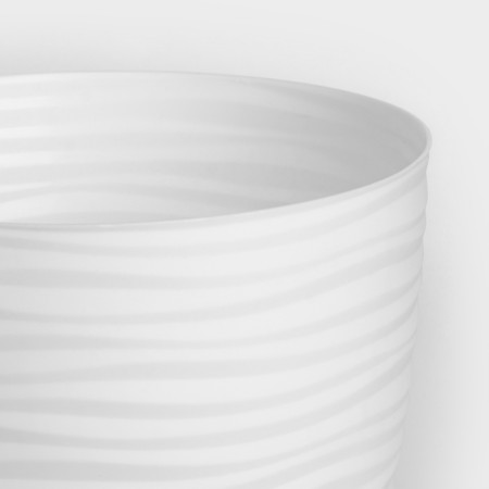 Pot with the pallet "Dune", 5.5 l, the color is white-2