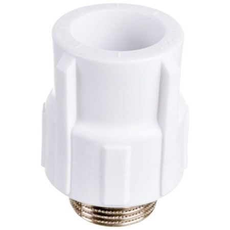 Combined "Politek" coupling, polypropylene, 25 mm x 3/4 ", external thread