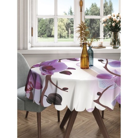 The tablecloth on the table "Orchids", Round, Saten, D = 150 cm