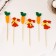 Topper "hare", with a flower and a carrot, a set of 6 pcs.