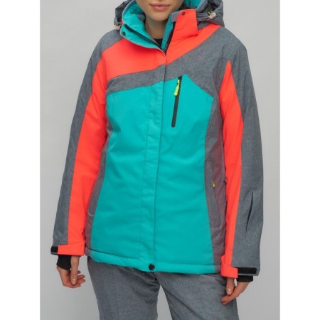 Ski suit female, size 44, green color-19