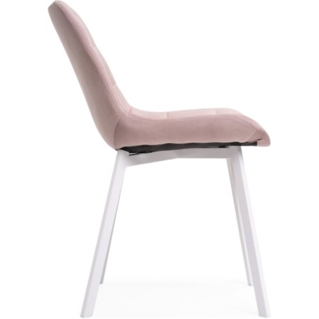 SHELS on a metal frame Chelsea Metal/velor, white/pink 49x60x80 cm-2