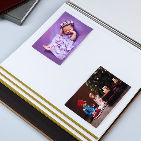 Photo album magnetic 20 sheets "Classic with patterns" under a cork in a box 34x32x5.5 cm-4