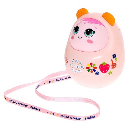 Musical Nevalyashka "My Baby", Sound, Light, Pink Color-2