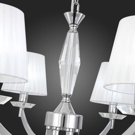 Suspension lamp ST LUCE. SL1756.103.06. Bello. 6x40 watts, E14, 78x78x35 cm, chromium color-10