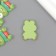 Decor for creativity plastic "Frog with a blush, in a green T -shirt" 2.7x1.8x1 cm