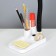 Table lamp UT-220 on a stand, with a pencil case, 1x60W E27 white, h = 31 cm