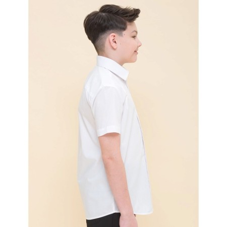 Short -sleeve shirt for Pelican boy, height 122 cm, white color-1