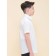 Short -sleeve shirt for Pelican boy, height 122 cm, white color