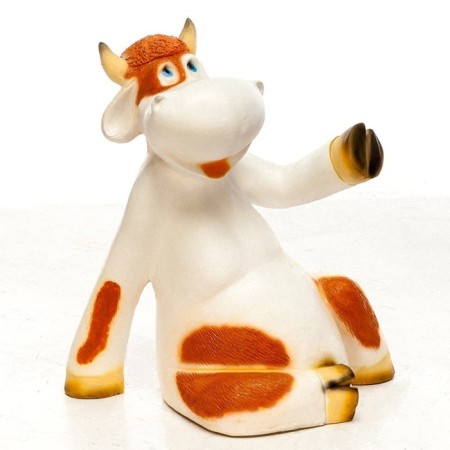 Garden figure "Cow sits" red, 40x53x60cm