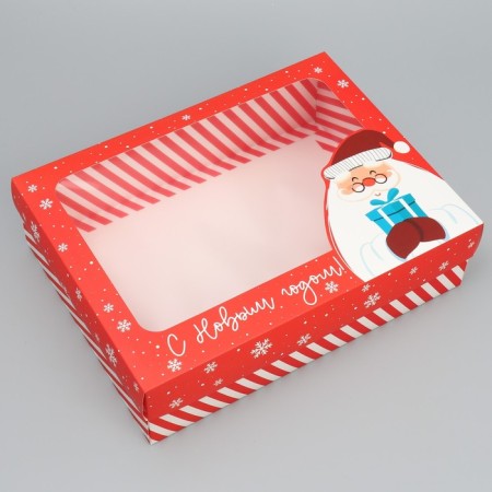Gift box “Happy New Year!”, Santa Claus, 32 x 24 x 9 cm, New Year