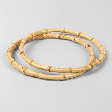 Handles for a bag, 2 pcs, bamboo, d = 15/17 cm, thickness 0.8 cm-2