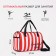 Sports bag with lightning, 2 outer pockets, long belt, red/white color