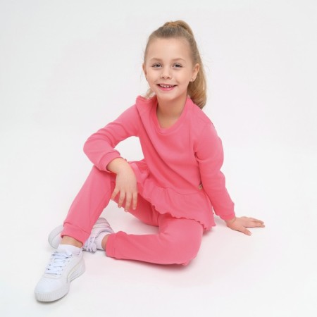 Kids (jumper, pants) minku, coral color, height 92-98 cm-4
