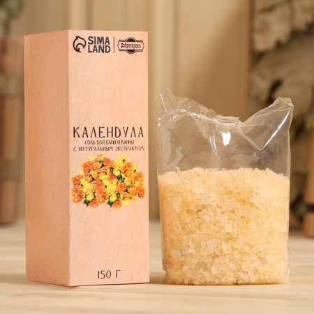 Salt for a bath and bath with calendula extract 150 g of Dobroparov