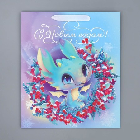 Laminated vertical package Happy New Year, ML 23 x 27 x 11.5 cm, New Year-8