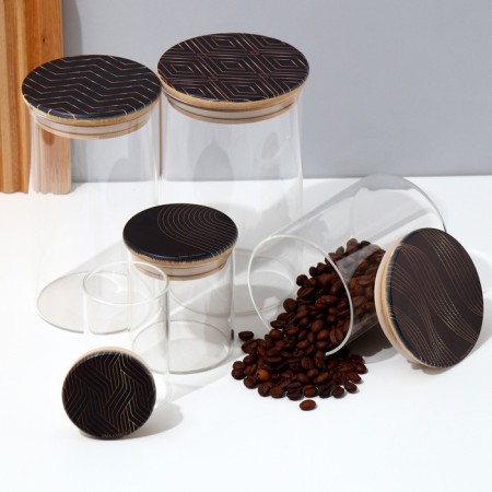 Bank for storage "Geometry", 450 ml-5
