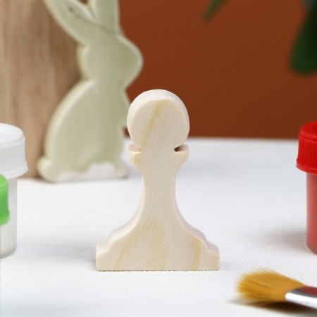Harvesting for creativity "pawns", 3.3 x 5 x 1.2 cm, pine