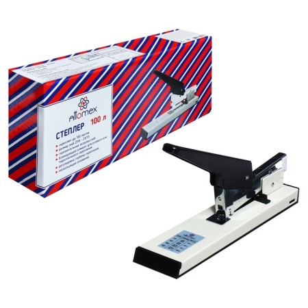 Stapler powerful 100 sheets, Attomex, brackets 23/6-23/13, gray-6