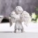 Polystone souvenir "Angel with a cross from rhinestones" 8x6.5x4 cm