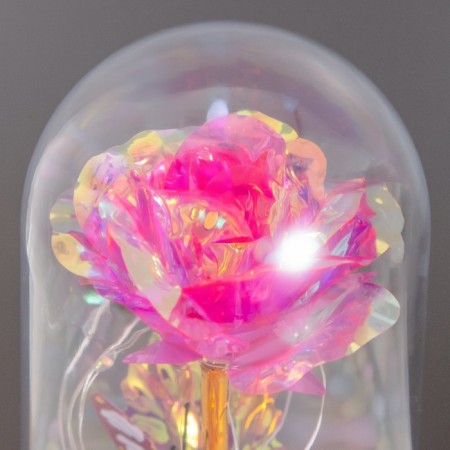 Nightlight "Flower with a butterfly" LED 3XAG10 Red 8.5x8.5x15.5cm-2