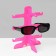 Glass stands 3 places, 16 × 14.5 × 20, pink color