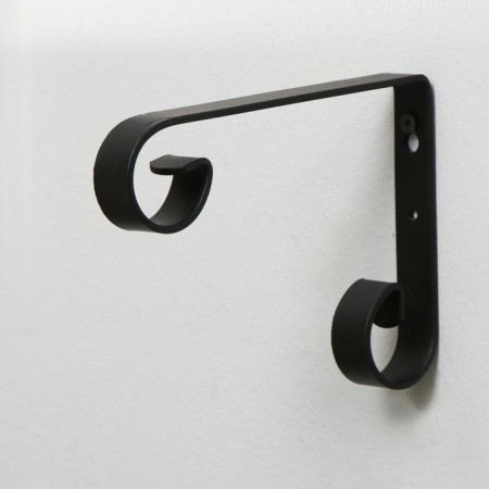 Kashpo bracket, forged, 17 cm, metal, black-6