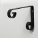 Kashpo bracket, forged, 17 cm, metal, black