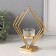 Climber Metal, glass per 1 candle "Golden Romb" d = 4.5 cm 6x16x19 cm