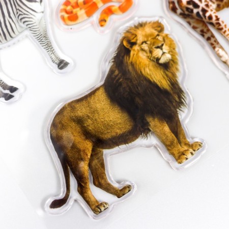 Silicon sticker for glass "Beasts of Africa" ​​20x15 cm-1