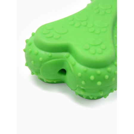 Chewing toy "Volumetric bone with paws", TPR, 12 cm, green-3
