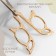 Scissors for needlework "butterfly", mowed blade, 3.5 ", 9 cm, gold color