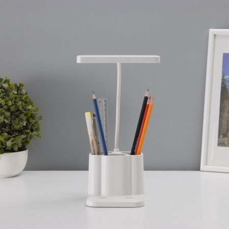 A tabletop lamp with a stand for the phone and pens, 3 compartments, 5W Led USB 2700-6500K-6