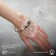Mardgeri bracelet on threads, crown, l = 18 cm, white-gray color in gold