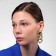 Earrings Metal "Chain" wide links, 3 pcs., Color gold