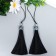 Decor for creativity textiles "Padishah brush" Black set 2 pcs 9x1 cm