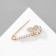 Pin "butterfly", white color in gold, 4 cm