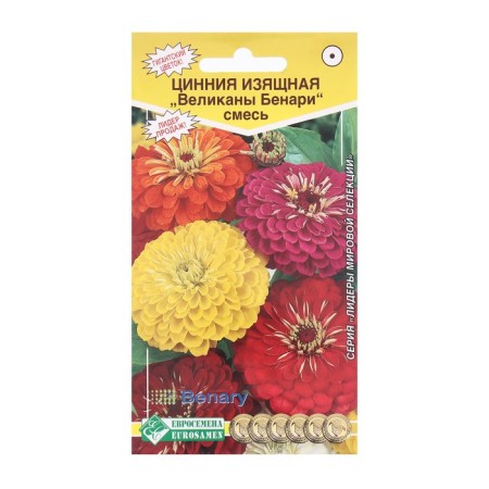 Seeds of Tsinnia Flowers Graceful giants Benari, mixture, 20 pcs