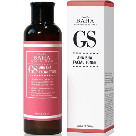 Cos de Baha face toner, with glycolic and salicylic acids, 200 ml
