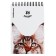 Notepad on spirals A6, 80 sheets, cage, erichkruuse "cats", cardboard cover, offset unit, 100%whiteness, mix